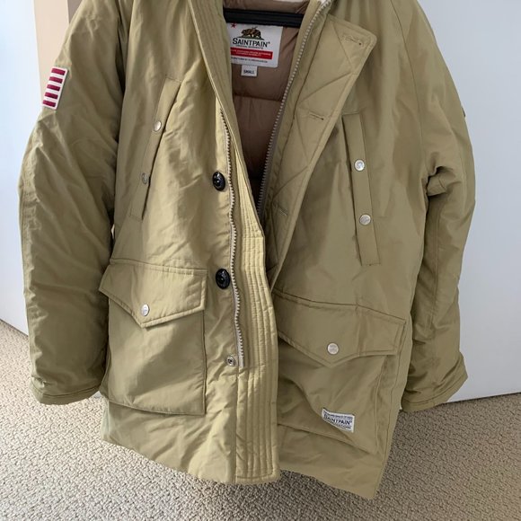 SAINTPAIN Parka Jacket in Beige (Small) - Picture 2 of 7